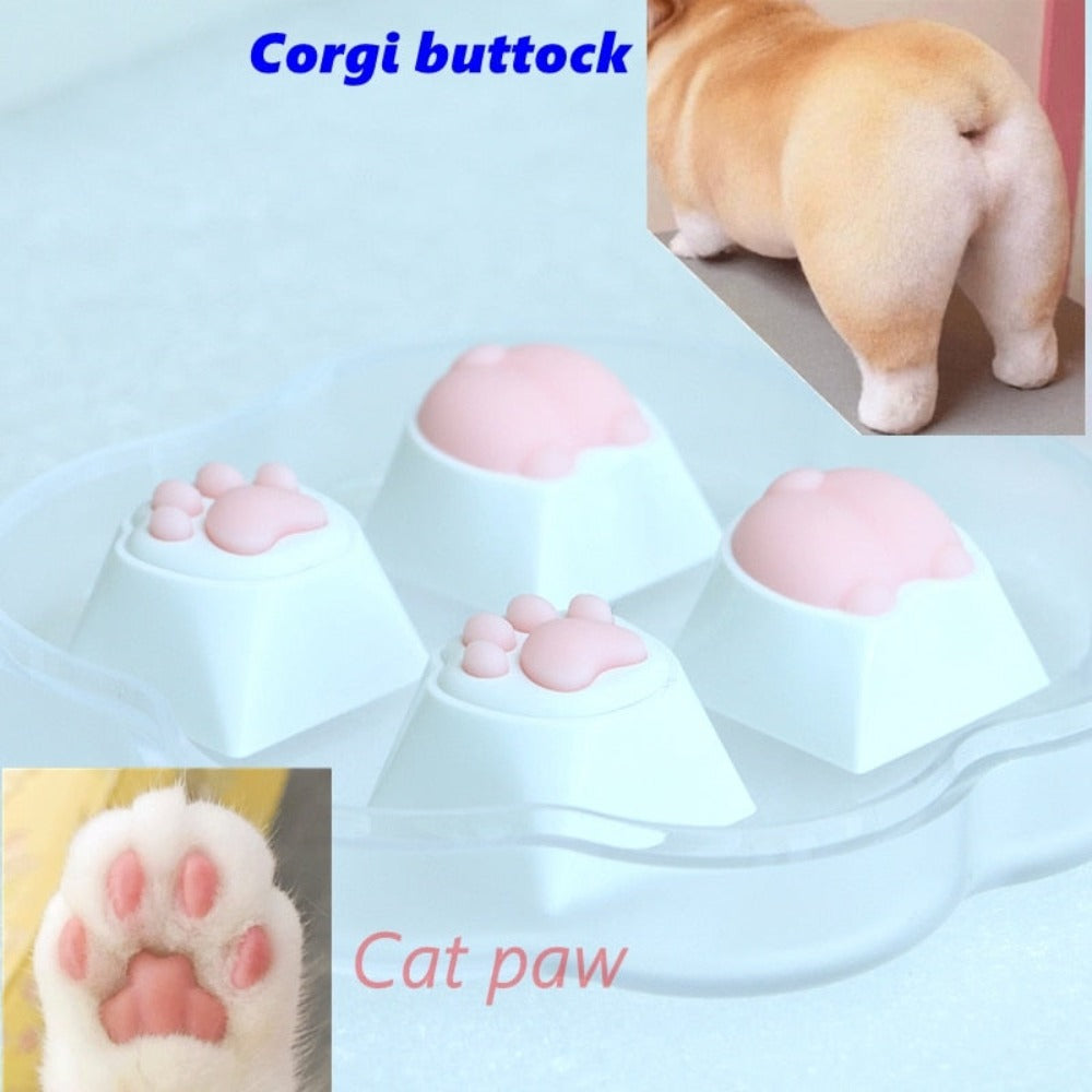 Cat Paw Keycaps 4 Piece Set