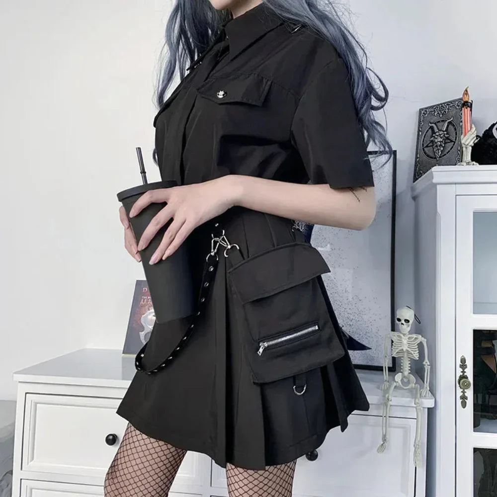 Anime Theme High Waist Gothic Skirt