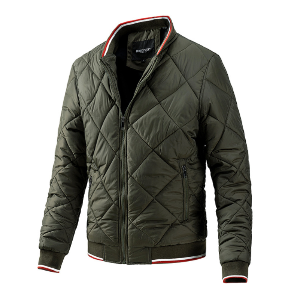 Mens Quilted Bomber Jacket
