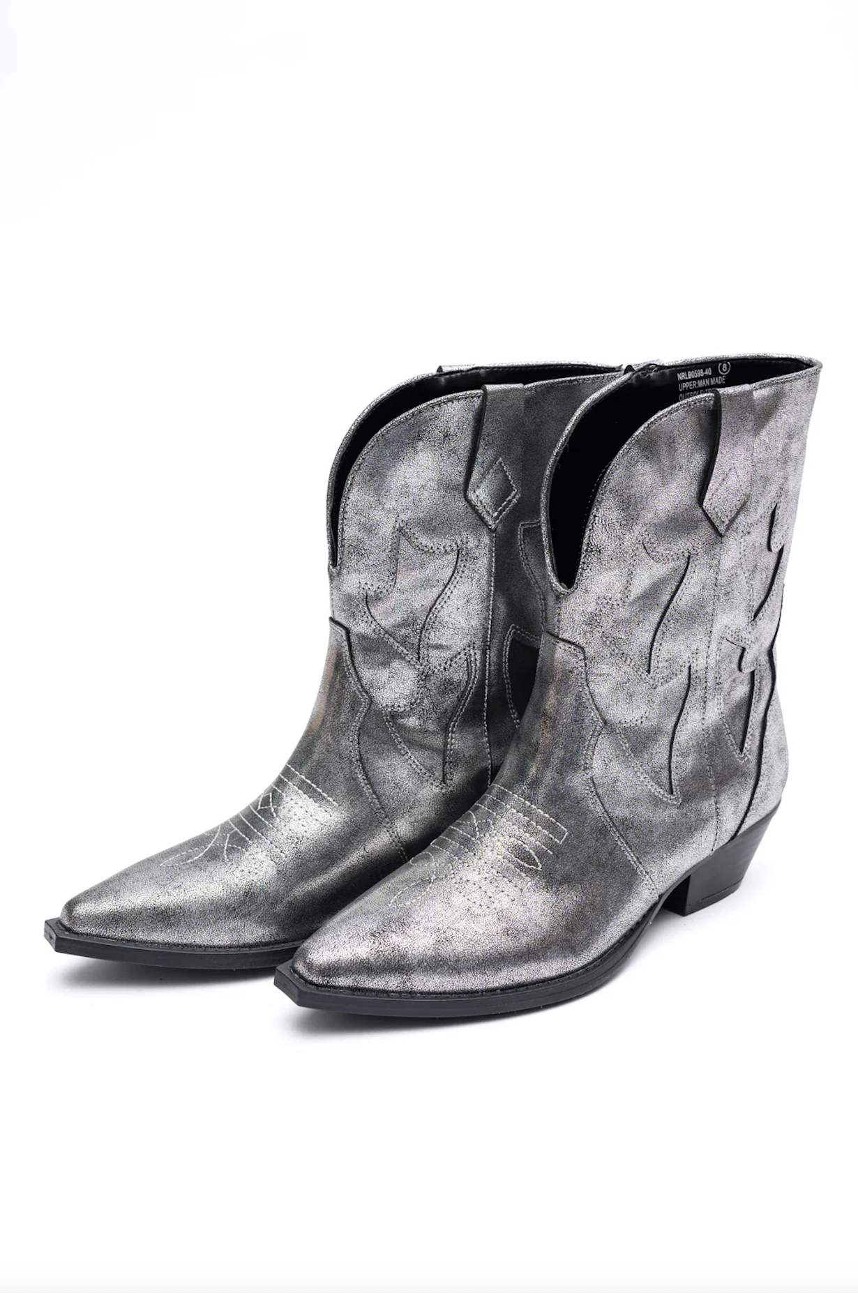 Jersey Metallic Boot in Silver