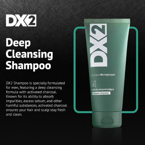 DX2 Deep cleansing Shampoo with activated carbon 150 ml