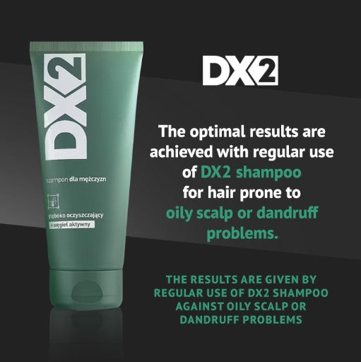 DX2 Deep cleansing Shampoo with activated carbon 150 ml