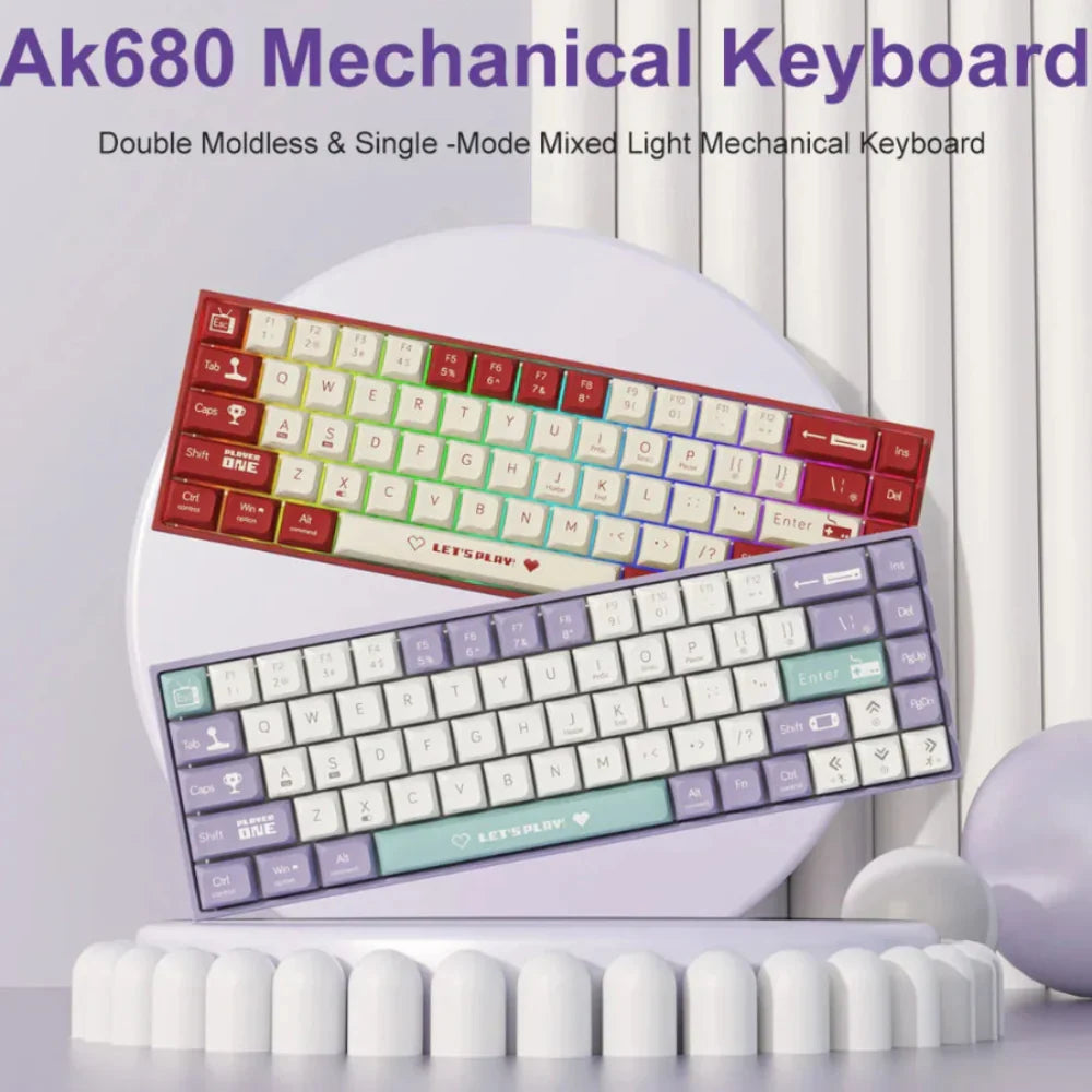 Dragon 68 Keys Mechanical  Bluetooth Portable Keyboard