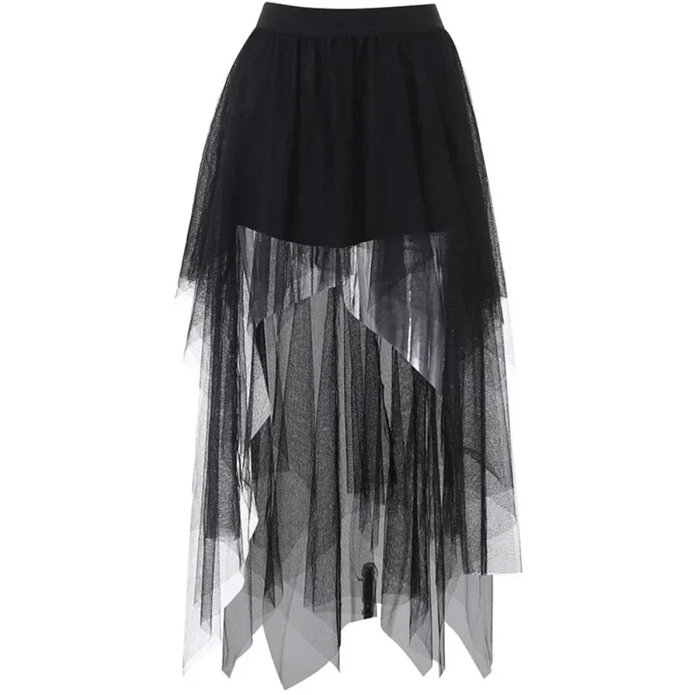 Cosplay Gothic Layered Look Skirt