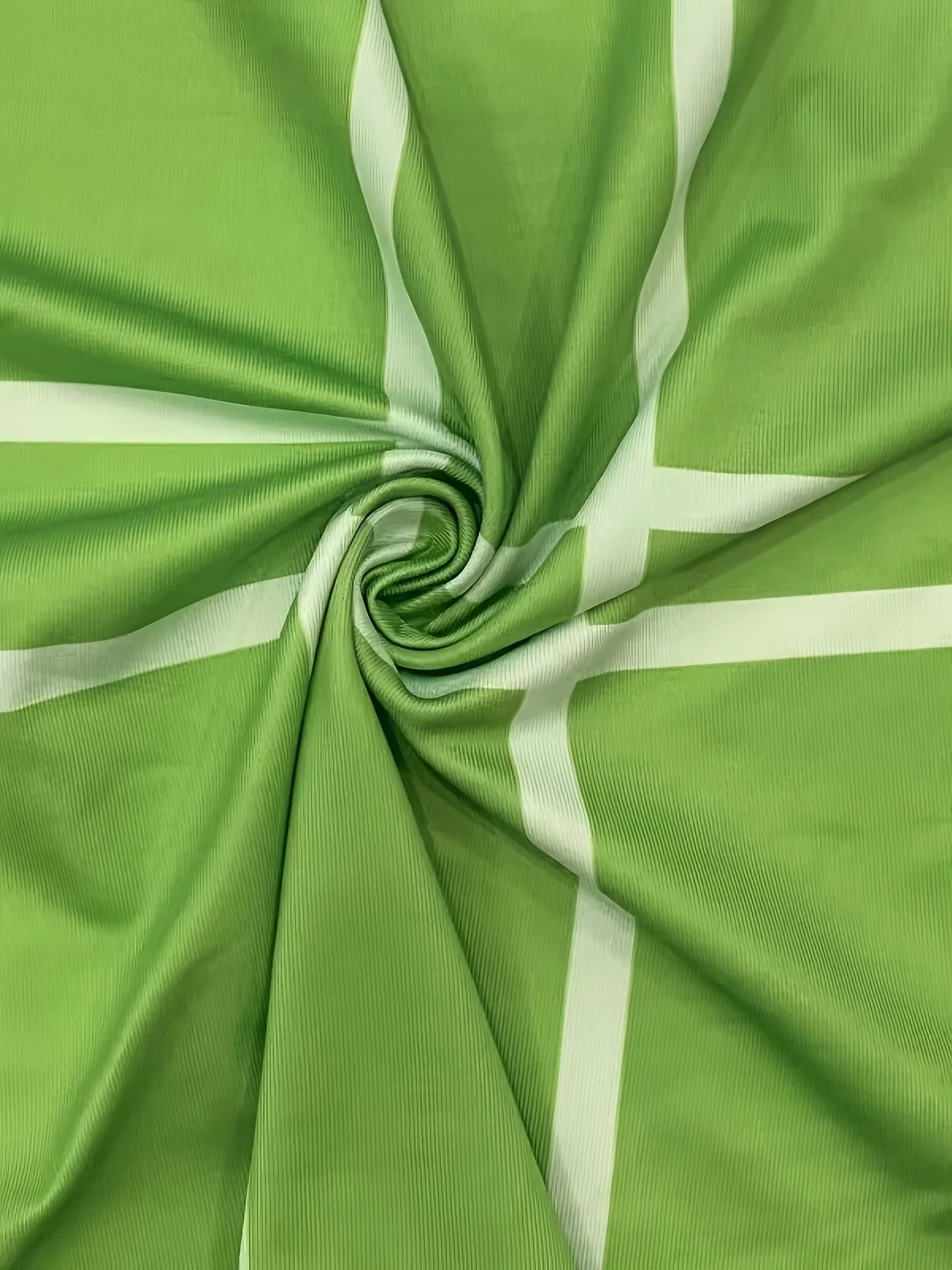 Elements Striped Grid Printed Casual Round Neck  Two Piece Set