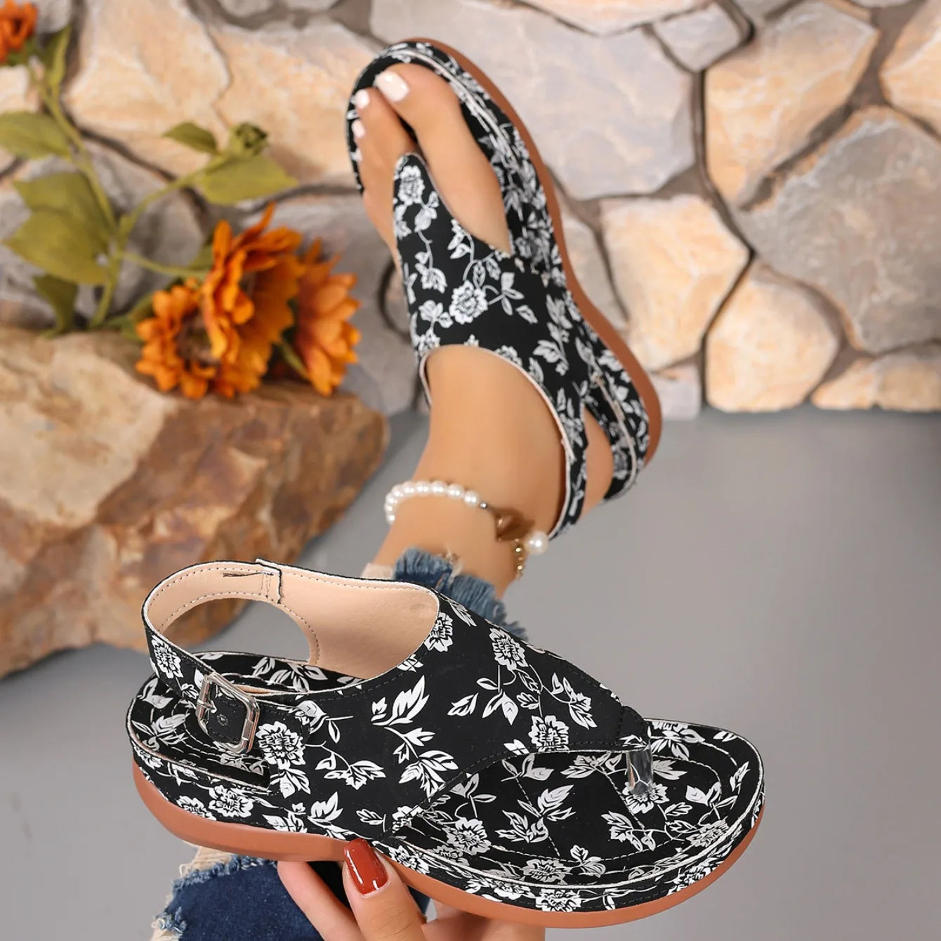 Wedge Mixed Colors Outdoor Shoes for Women