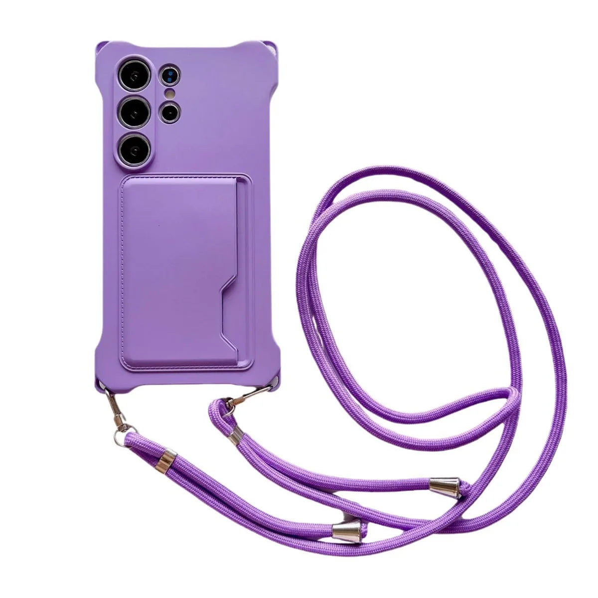 Soft Silicone Lanyard Wallet Case for Samsung Galaxy