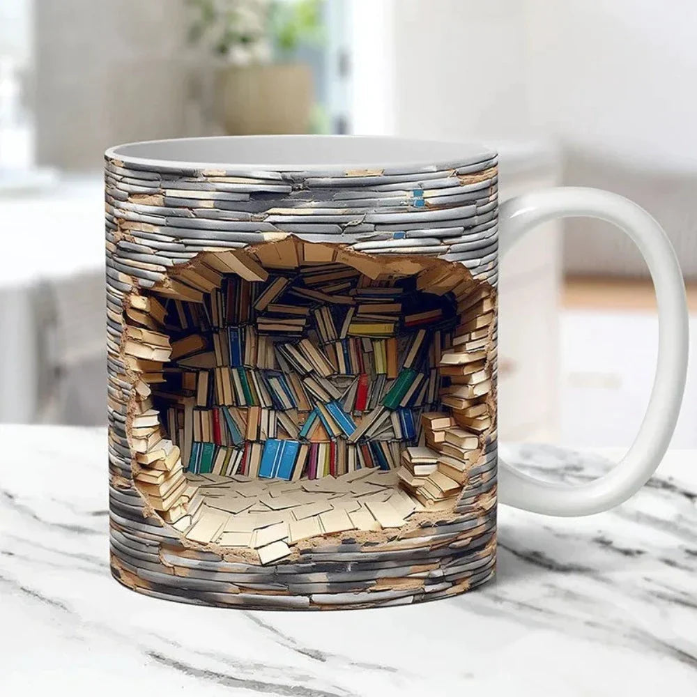 Bookshelf Coffee Mug