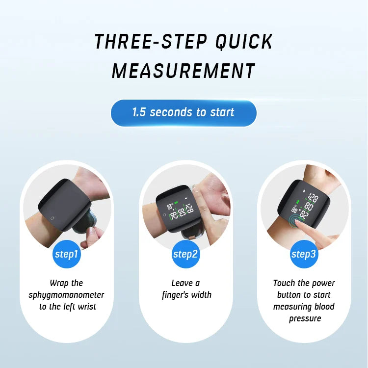 Smart Wrist Sphygmomanometer Touchable Heart