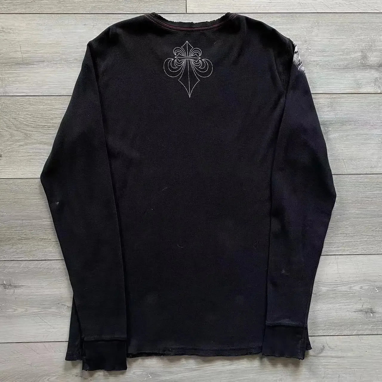 Y2K Affliction Long sleeved T shirt Fashion Round Neck