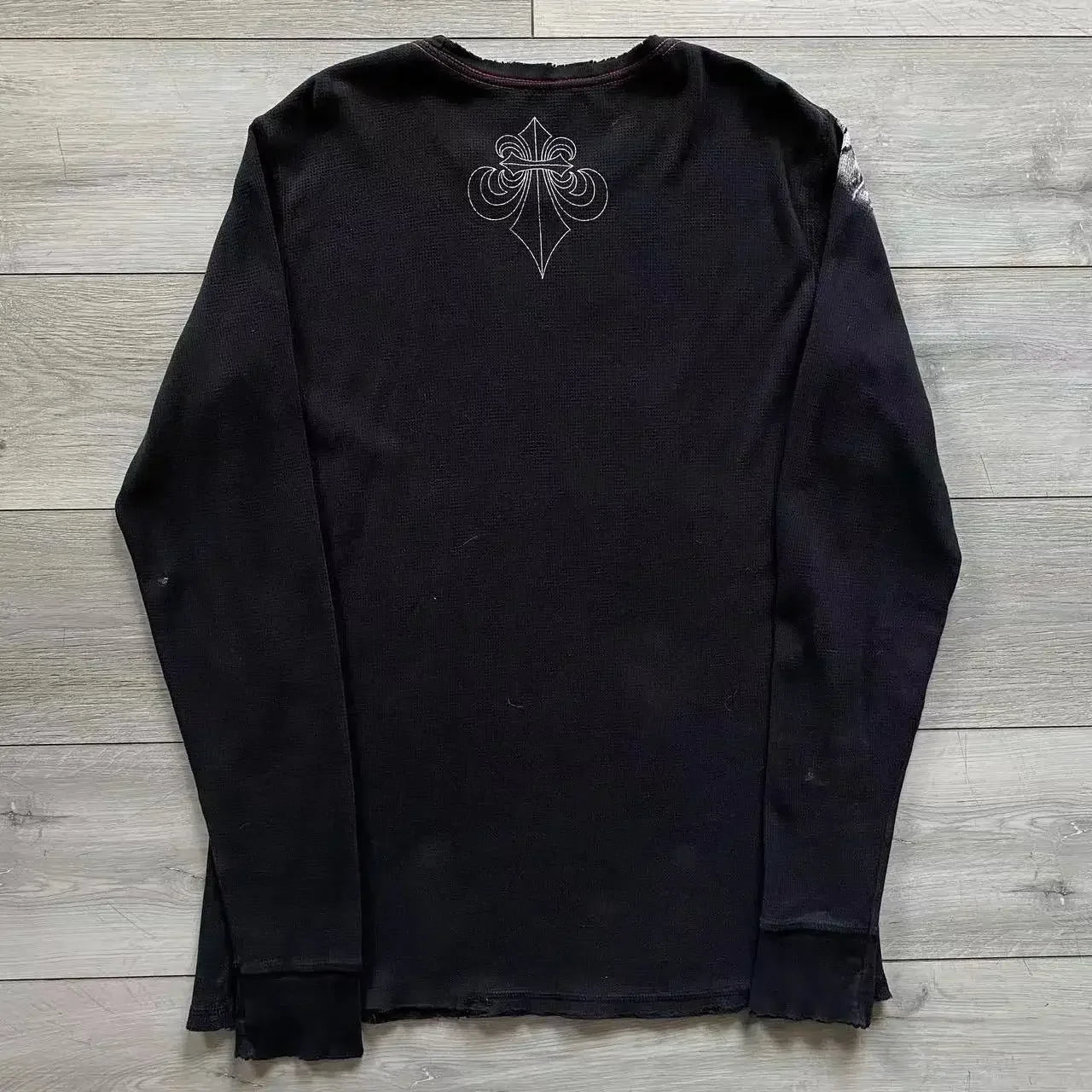 Y2K Affliction Long sleeved T shirt Fashion Round Neck