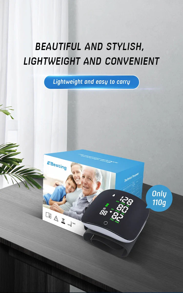 Smart Wrist Sphygmomanometer Touchable Heart