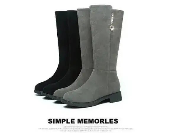 Thigh High Boot Warm Plush Snow Boots Side Zipper Snow Boots