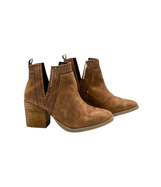 Shaina Bootie in Camel