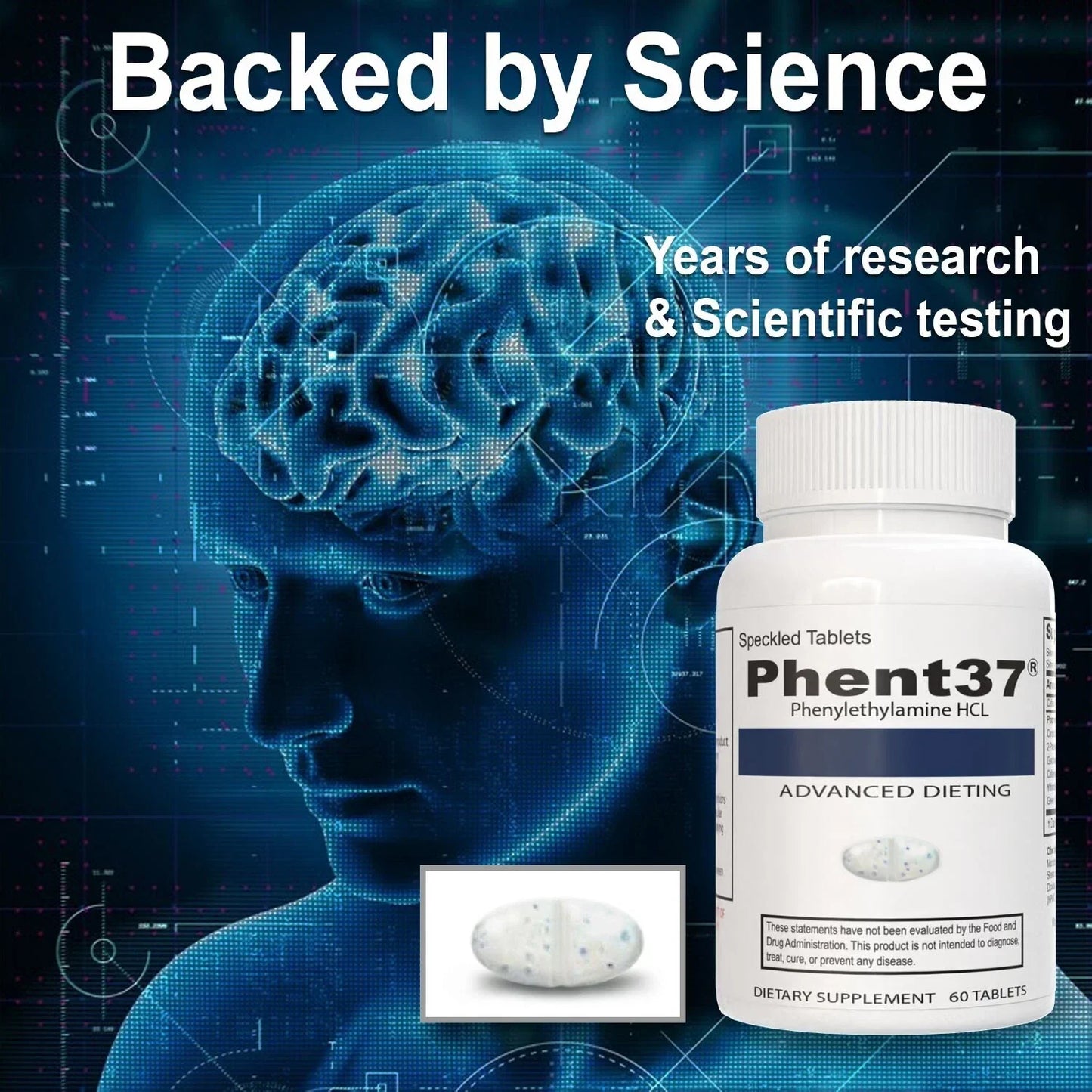 Phent37 – Powerful Diet Pills & Fat Burner for Weight Loss | 1 Bottle (60 Tablets)