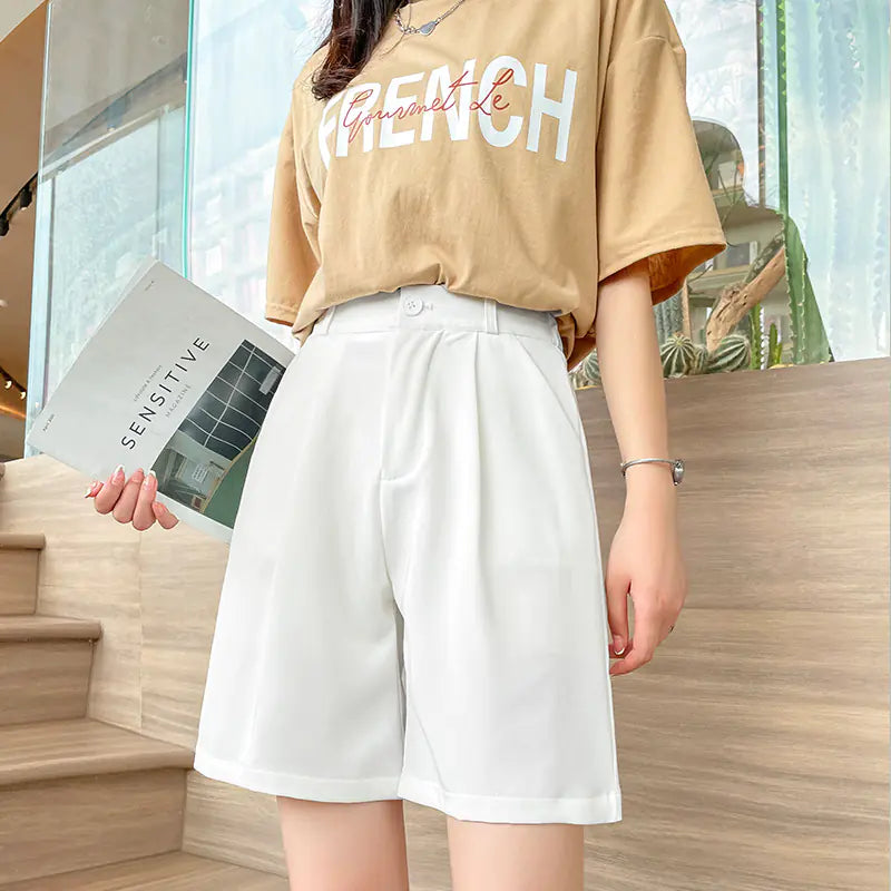 Women's High Waist  Wide Leg Shorts