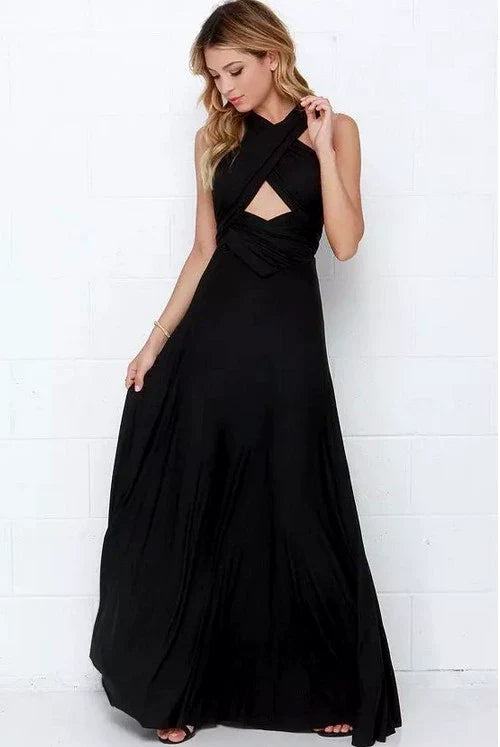 Sexy Stunning Multi-Rope Bandage Red Dress Long Dress