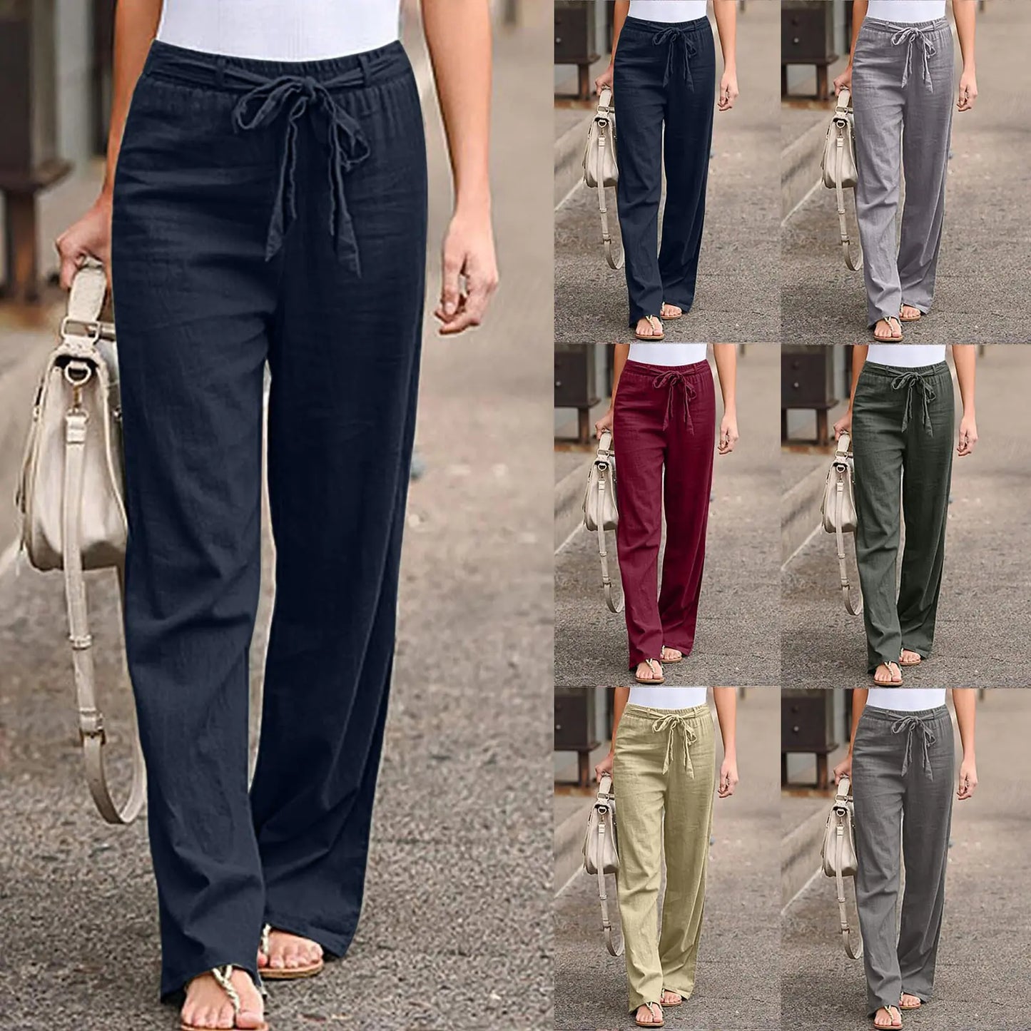 Plus Size Women's Casual Wide-Leg Pants
