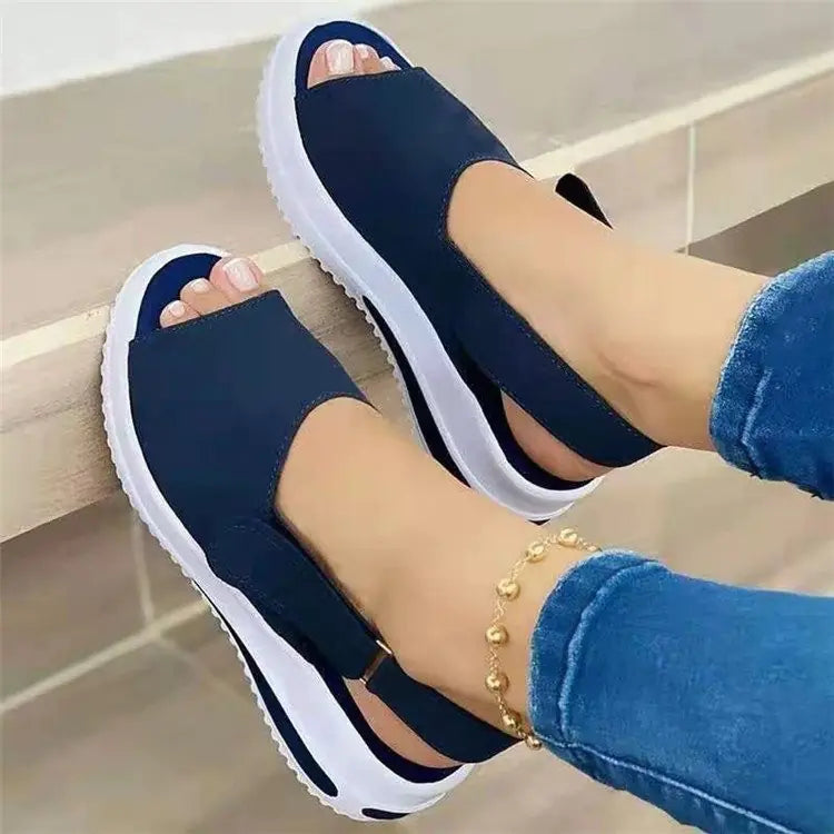 Cool Women's Fish Mouth Sandals with Thick Wedge Heel
