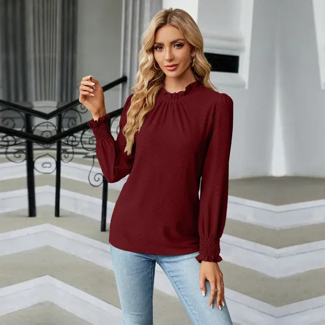 Elegant Long Sleeve Women's Shirts and Blouses