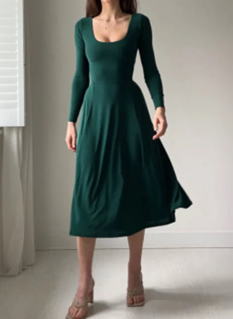Women Elegant Long Sleeves Dress