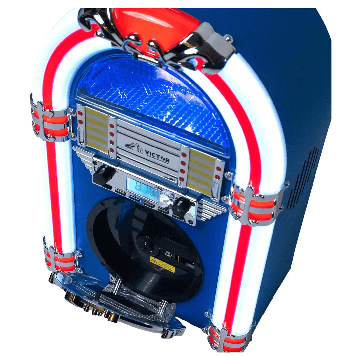 Victor Broadway Desktop Bluetooth Jukebox with CD Player & Color Changing LED Lighting