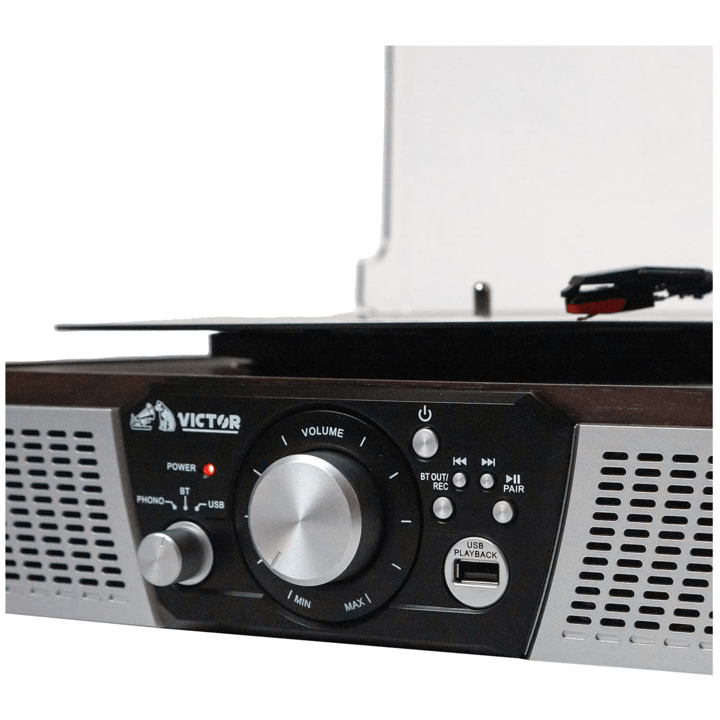 Victor Lakeshore 5-in-1 Hybrid Bluetooth Turntable System w USB and RCA Output