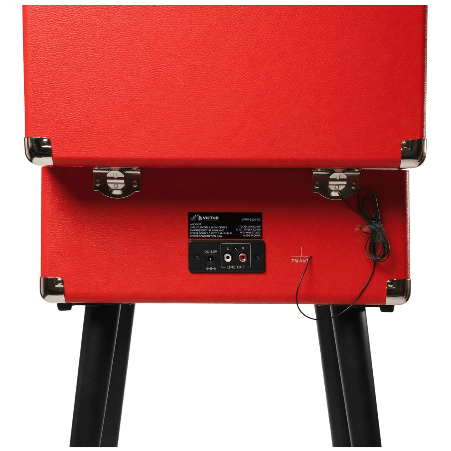 Victor Andover 5-in-1 Music Center with Chair-Height Legs and Bluetooth Function