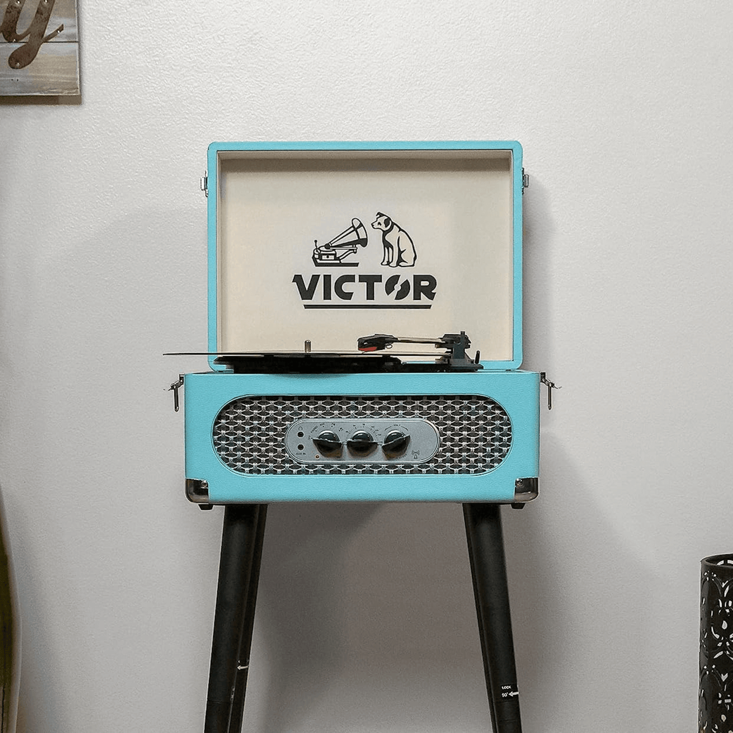 Victor Andover 5-in-1 Music Center with Chair-Height Legs and Bluetooth Function