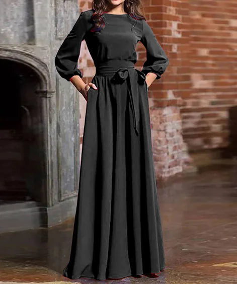 Women's Round Neck Long Dress