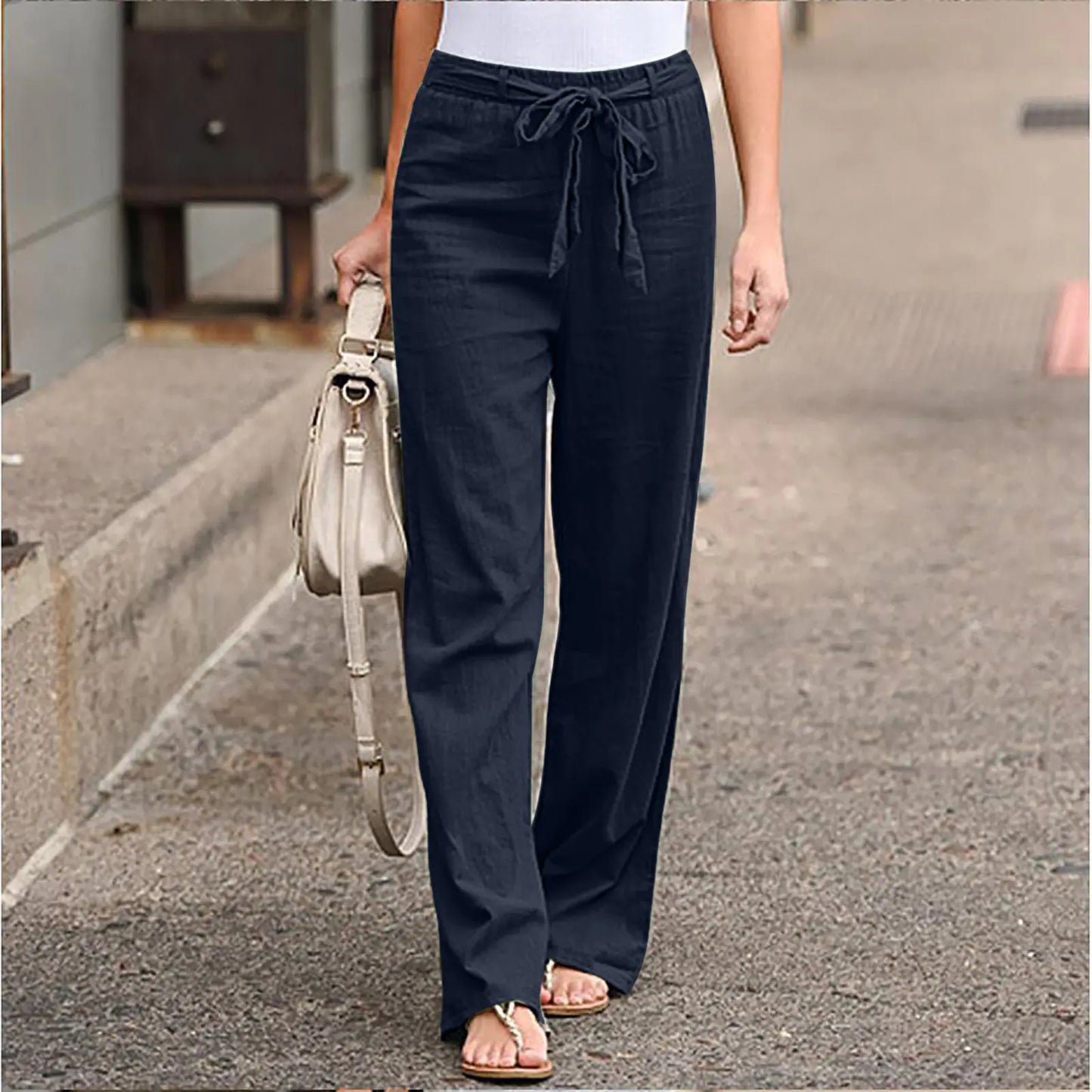 Plus Size Women's Casual Wide-Leg Pants