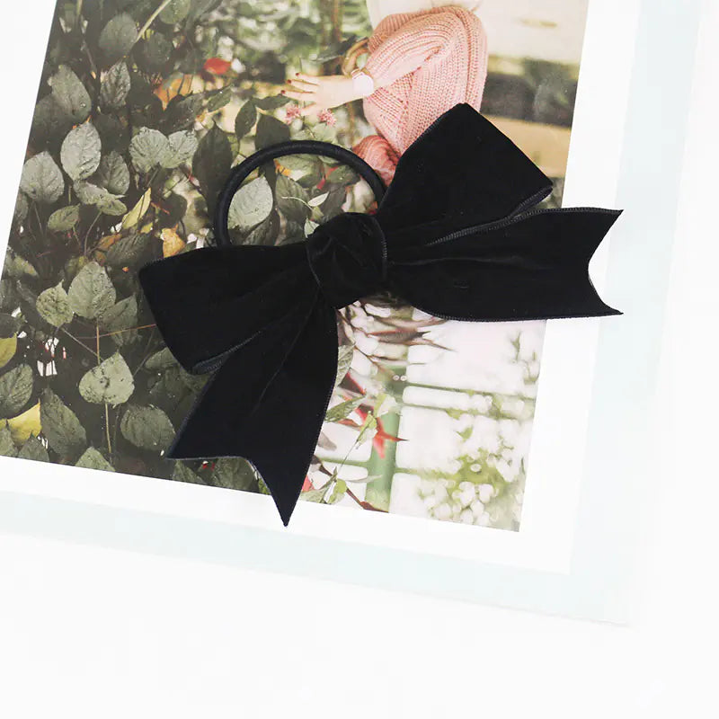 Vintage Velvet Bow Hair Clip  Handmade Spring Clip