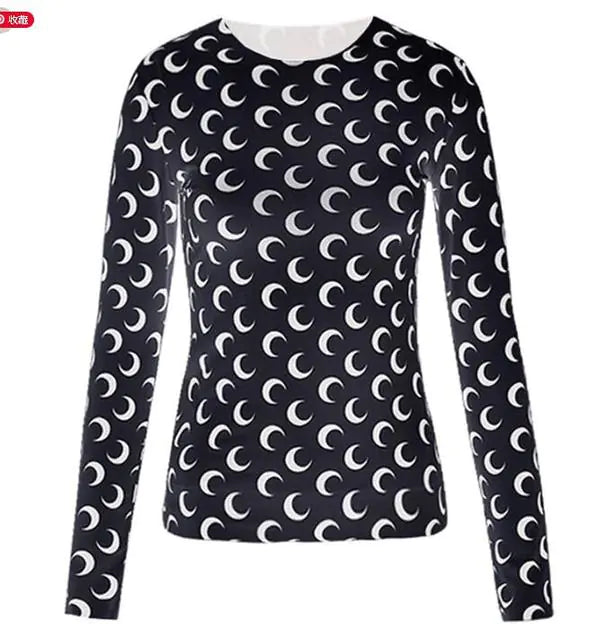 Women's Long-Sleeved Marine Moon T-Shirts & Underwear