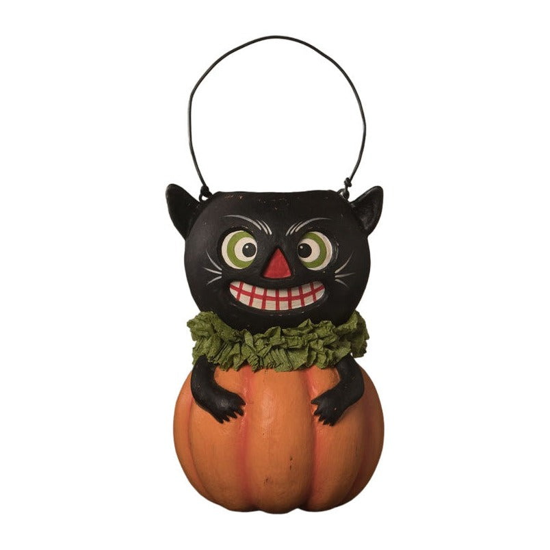 Vintage Black Cat in Pumpkin by Bethany Lowe Designs