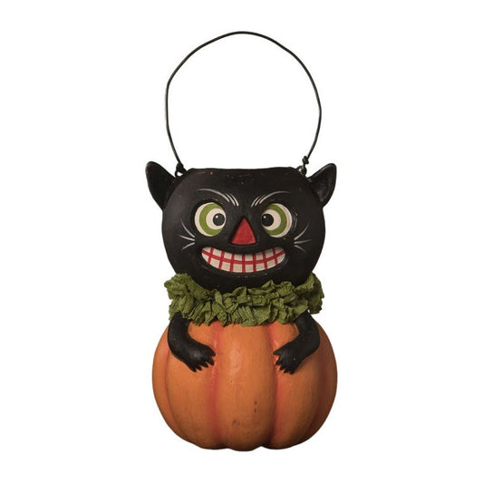 Vintage Black Cat in Pumpkin by Bethany Lowe Designs