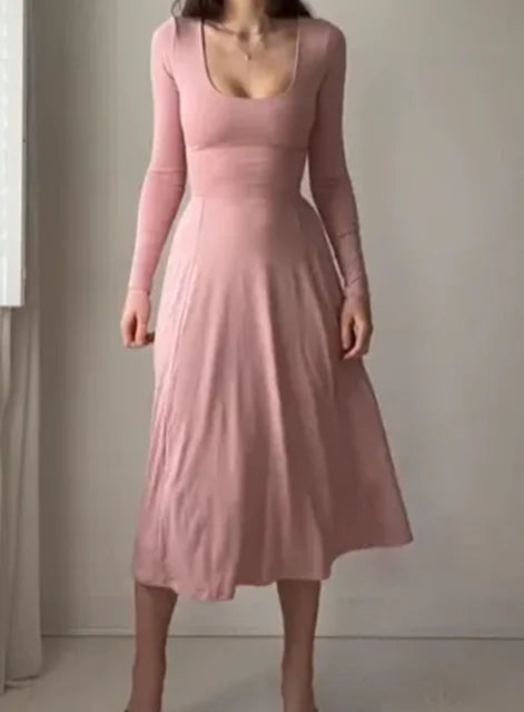 Women Elegant Long Sleeves Dress
