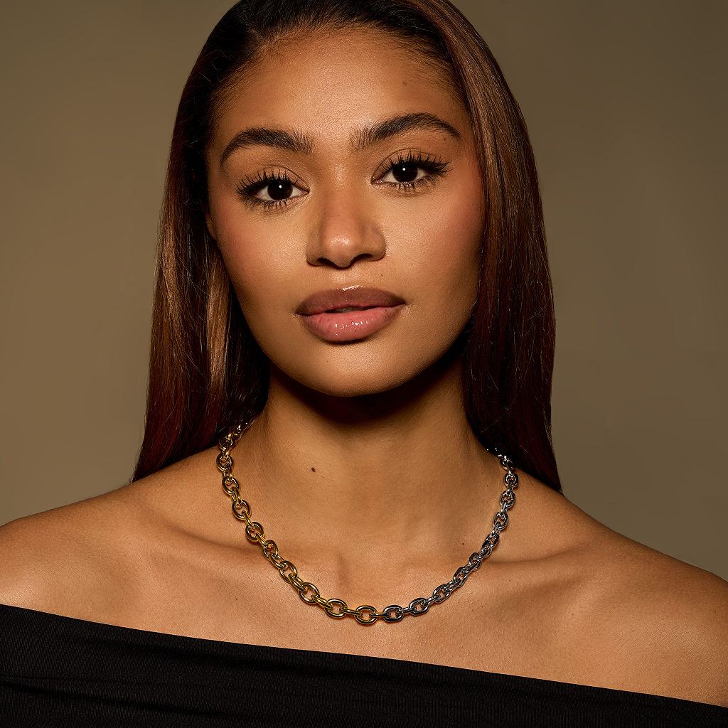 XL Two-Tone Link Chain x Bracelet