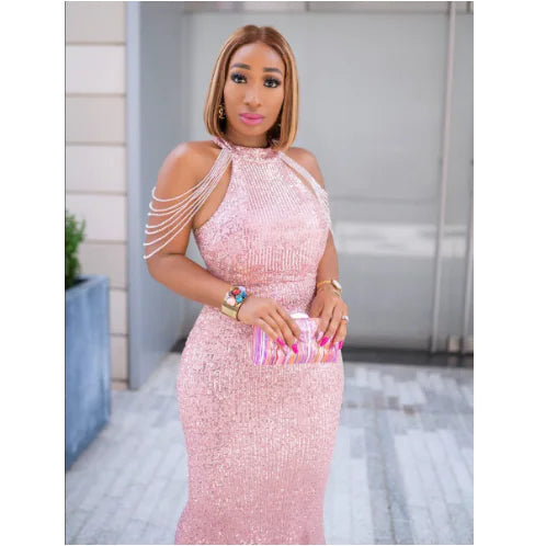 Plus Size Sequin Off Shoulder Bodycon Party Dress