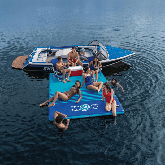 WOW Watersports 8'x5'x6" Drop Stitch Vacation Station Dock w 4 Handles