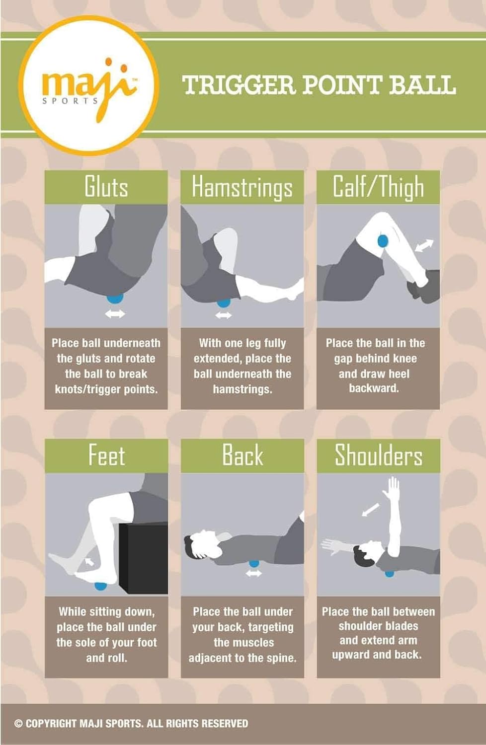 Maji Sports Trigger Point Single Massage Ball