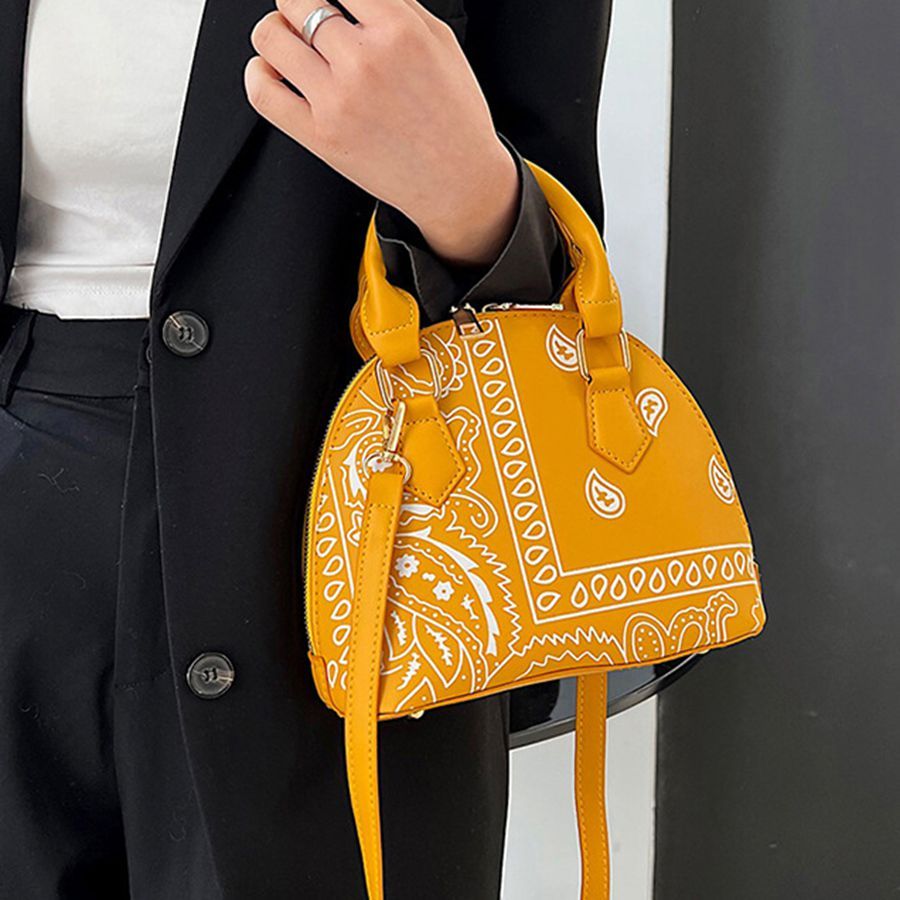 Chic Colorful Printed Mini Shell Crossbody Bag for Her