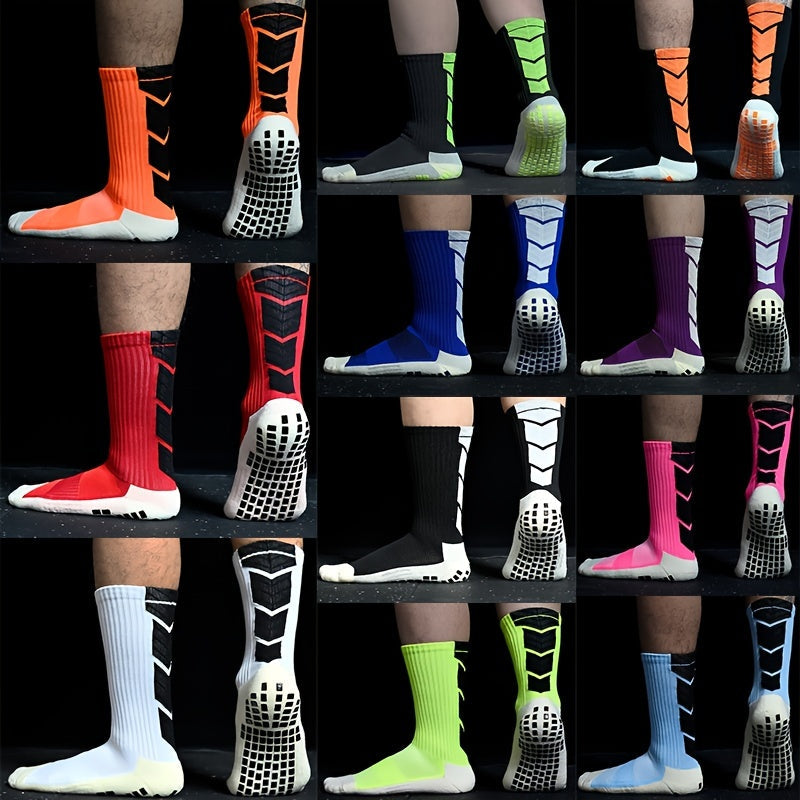 Non-Slip Soccer Grip Socks with Towel Bottom for Enhanced Performance and Stability in Sports