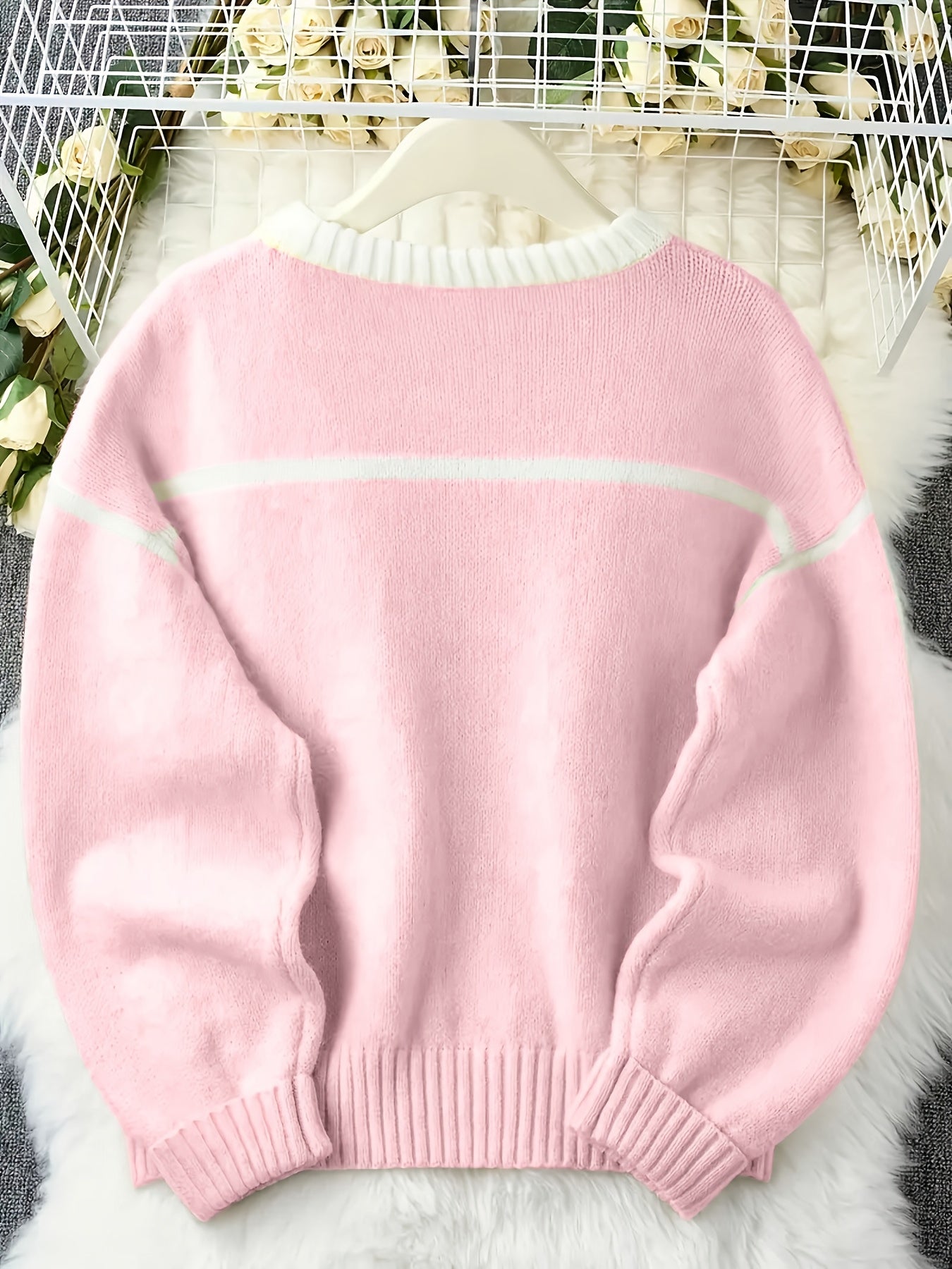 Elegant Plus Size Loose Fit Cozy Knit Sweater