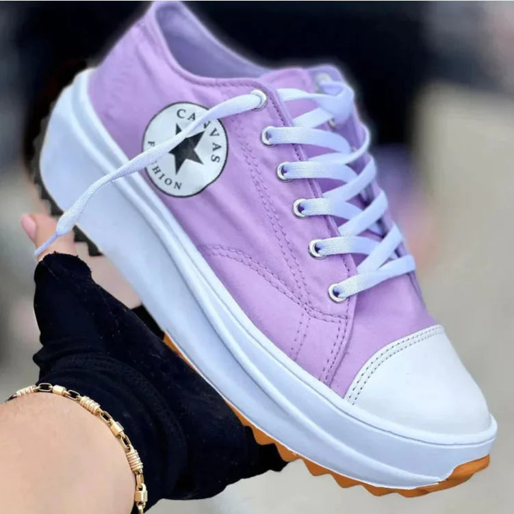 Breathable High Top Canvas Shoes for Women
