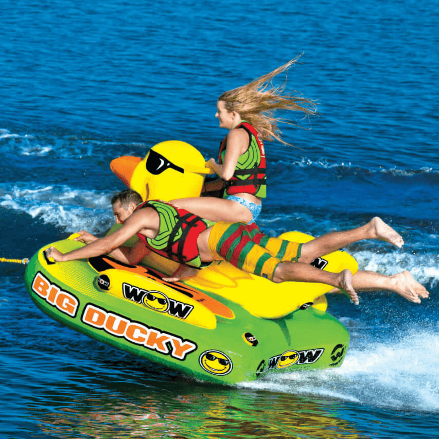 WOW Watersports Big Ducky 1 2 or 3 Person Inflatable Towable Deck Tube