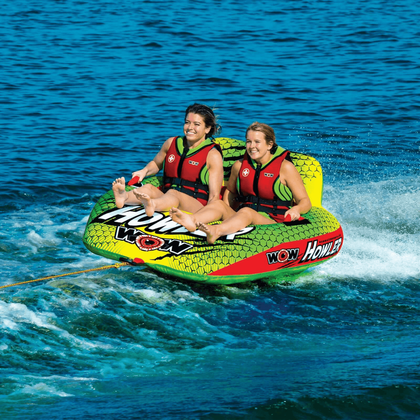 WOW Watersports Howler 2-Person Towable Water Tube with Backrest