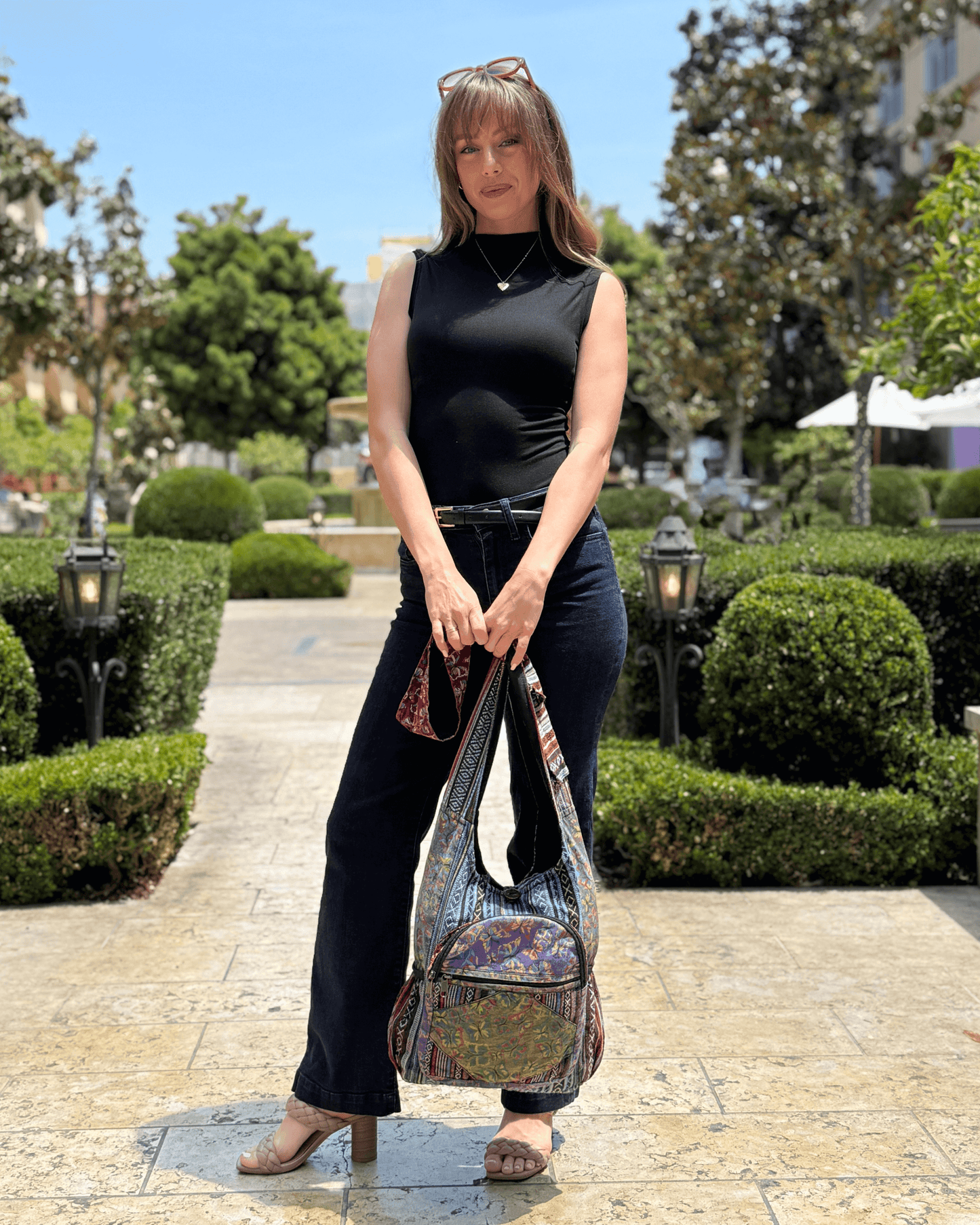 Kathmandu Collection Butterfly Design Hobo Bag