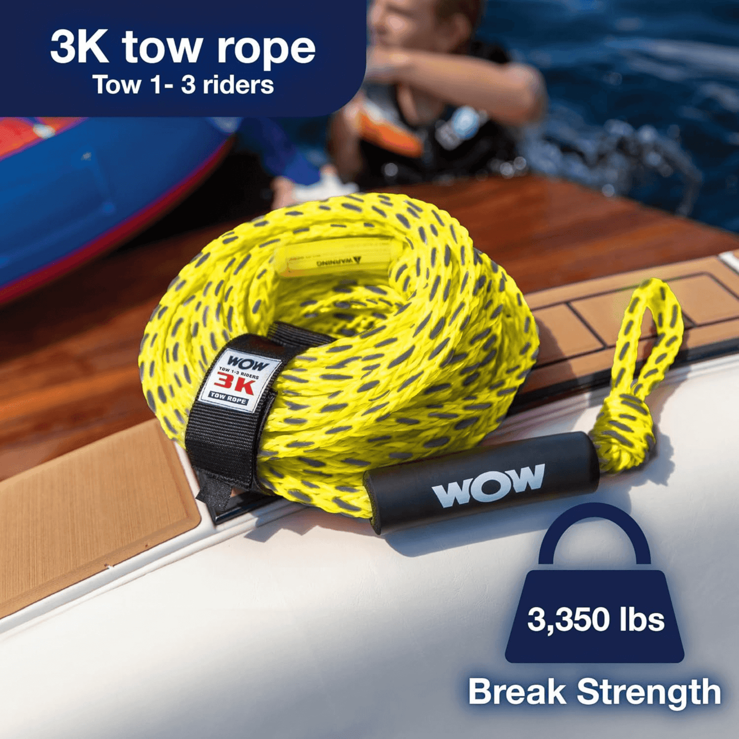 WOW Watersports 3K 60 Ft Tow Rope