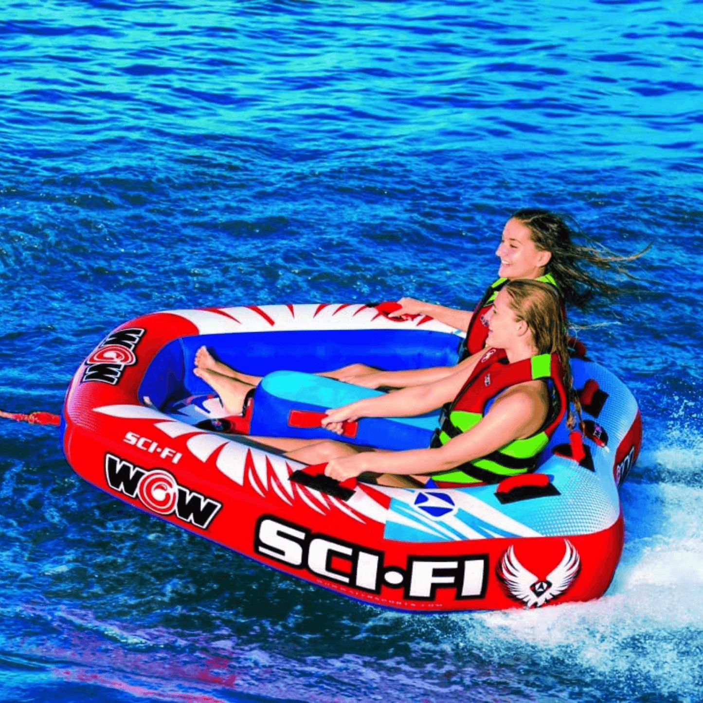 WOW Watersports Sci-Fi 2 Person 2P Cockpit Towable with Inflated Median