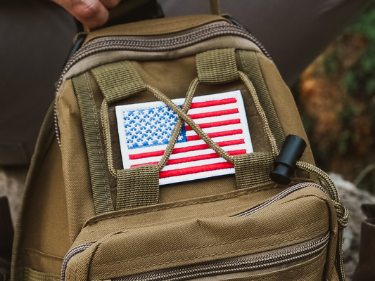 JupiterGear Tactical USA Flag Patch with Detachable Backing
